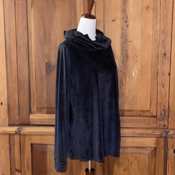 32 Degrees HEAT Charcoal Gray Cowl Neck Velour Sweater Sz. L - Picture 2 of 5